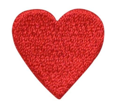 Small .75 Red Heart Iron on Embroidered Patch by Wholesale Applique von Wholesale Applique