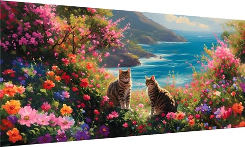 5D Diamond Painting Set für Erwachsene,Diamant Painting Bilder Kirschblüten Seen,DIY Malen nach Zahlen Mosaik Bastelset Kinder Anfänger,mit Diamond Painting Zubehör,für Home Decor 60x120cm WS-4225 von Whoonng