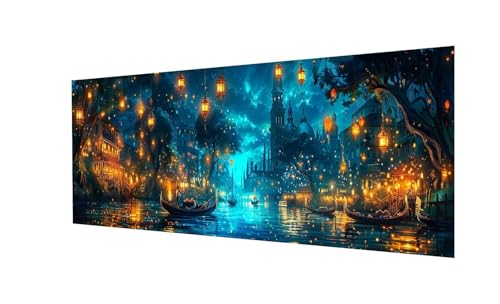 Diamand Painting Boot, 5D DIY Diamond Painting Erwachsene Groß XXL 270x90cm, Diamant Painting Bilder Turm Diamond-Painting, mit Diamond Painting Zubehör, für Weihnachts Zuhause Deko, Geschenk Ws-338 von Whoonng