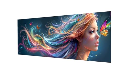 Diamand Painting Frau, 5D DIY Diamond Painting Erwachsene Groß XXL 210x70cm, Diamant Painting Bilder Schmetterling Diamond-Painting, mit Diamond Painting Zubehör, für Weihnachts Zuhause Deko Ws-326 von Whoonng