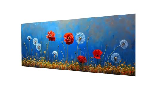 Diamand Painting Löwenzahn,5D DIY Diamond Painting Erwachsene Groß XXL 105x35cm,Diamant Painting Bilder Blume Diamond-Painting,mit Diamond Painting Zubehör,für Weihnachts Zuhause Deko,Geschenk Ws-330 von Whoonng