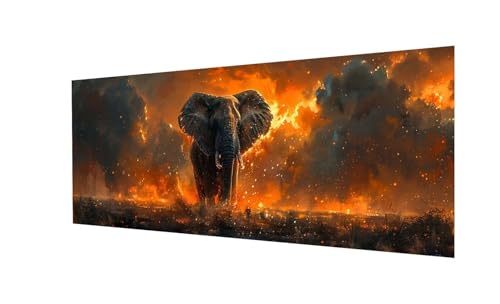 Diamand Painting Tier,5D DIY Diamond Painting Erwachsene Groß XXL 210x70cm,Diamant Painting Bilder Elefant Diamond-Painting,mit Diamond Painting Zubehör,für Weihnachts Zuhause Deko,Geschenk Ws-312 von Whoonng