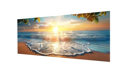 Diamand Painting Wellen,5D DIY Diamond Painting Erwachsene Groß XXL 120x40cm,Diamant Painting Bilder Sonnenaufgang Diamond-Painting,mit Diamond Painting Zubehör,für Weihnachts Zuhause Deko Ws-336 von Whoonng