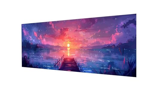 Diamand Painting Welligkeit, 5D DIY Diamond Painting Erwachsene Groß XXL 240x80cm, Diamant Painting Bilder Brücke Diamond-Painting, mit Diamond Painting Zubehör, für Weihnachts Zuhause Deko Ws-160 von Whoonng