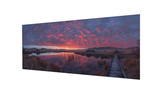 Diamand Painting Wolke,5D DIY Diamond Painting Erwachsene Groß XXL 105x35cm,Diamant Painting Bilder Brücke Diamond-Painting,mit Diamond Painting Zubehör,für Weihnachts Zuhause Deko,Geschenk Ws-334 von Whoonng