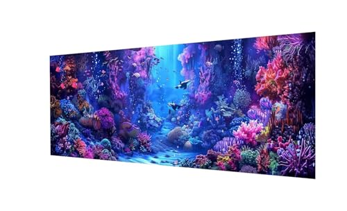 Diamond Painting XXL 120x40cm, Hai Diamand Painting Erwachsene, DIY 5D Diamond Painting Set Ozean Diamant Painting Bilder Kinder Diamant Malerei, für Halloween Zimmer Deko, Mädchen Geschenke Ws-313 von Whoonng