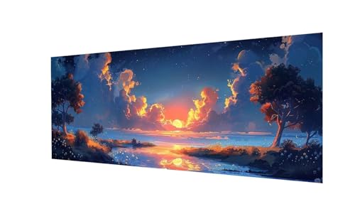 Diamond Painting XXL 240x80cm, Blume Diamand Painting Erwachsene, DIY 5D Diamond Painting Set Ozean Diamant Painting Bilder Kinder Diamant Malerei, für Halloween Zimmer Deko, Mädchen Geschenke Ws-75 von Whoonng