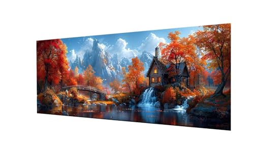 Diamond Painting XXL 240x80cm, Herbst Diamand Painting Erwachsene, DIY 5D Diamond Painting Set Vogel Diamant Painting Bilder Kinder Diamant Malerei, für Halloween Zimmer Deko, Mädchen Geschenke Ws-57 von Whoonng