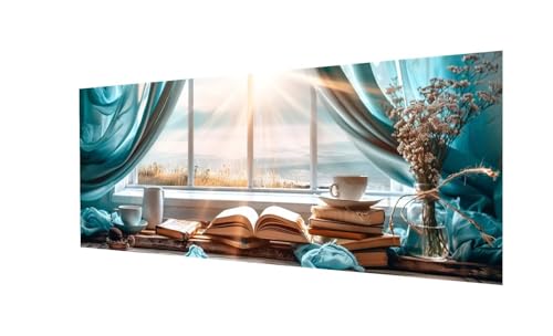 Diamond Painting XXL 240x80cm, Landschaft Diamand Painting Erwachsene, DIY 5D Diamond Painting Set Fenster Diamant Painting Bilder Kinder Diamant Malerei, für Zimmer Deko, Mädchen Geschenke Ws-73 von Whoonng