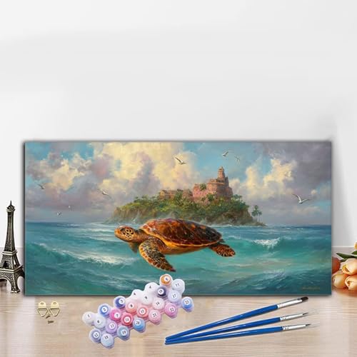 Malen Nach Zahlen Meer, Malen Nach Zahlen Erwachsene Meeresschildkröten Paint by Numbers Handgemalt Ölgemälde Kit für Anfänger mit Pinseln und Acrylfarben, Deko Wohnzimmer, Geschenke 90x180 cm G8-167 Malen Nach Zahlen Meer, Malen Nach Zahlen Erwachsene Meeresschildkröten Paint by Numbers Handgemalt Ölgemälde Kit für Anfänger mit Pinseln und Acrylfarben, Deko Wohnzimmer, Geschenke 90x180 cm G8-167 von Whoonng