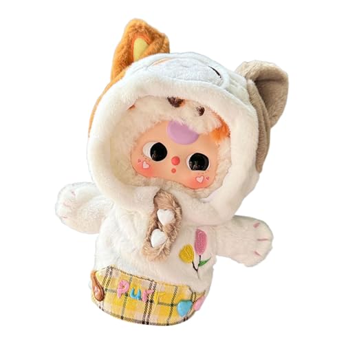 Whrcy 20 cm Puppenkleidung aus Baumwolle, 20 cm Plüschpuppenkleidung - Süße 20cm Puppe Hoodie Kleidungsstücke Kleidung - Pyjamas Spielzeug Puppen Zubehör für Plüschpuppe, Tierpuppe, Charakterpuppe von Whrcy