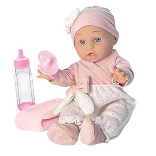 Whrcy Realistische Kleinkindpuppe, wiedergeborene Puppe - Echte Kleinkindpuppe,Reborn Babies-Puppen, 12-Zoll-Reborn-Puppenspielzeug für Kleinkinder mit Kleidung, Flasche und Schnuller von Whrcy