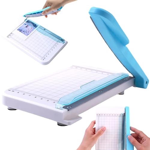 Guillotinpapierschneider, kleiner Papierschneider, 6 -Zoll -Schnittlänge kleiner Papierschneider, Nicht -Slip -Papier -Trimmer, gebogenes Streifenpapier zum Handwerk, Coupons und Fotos von Whyzsjnclg