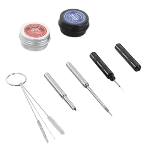 Whyzsjnclg Airbrush Malerei Reinigungswerkzeuge Kit, 6pcs Airbrush Cleaner Lackierreinigungskit für Verschiedene Airbrushes, Luftbürstenzubehör mit Düsenschlüssel, Airbrush Reiniger von Whyzsjnclg