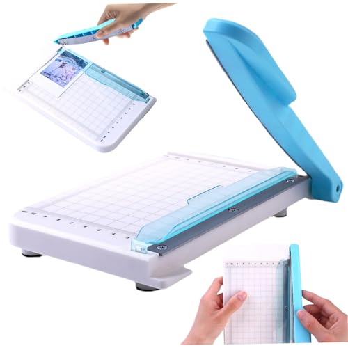 Whyzsjnclg Guillotinpapierschneider, 6 -Zoll -Schnittlänge Kleiner Papierschneider, Nicht -Slip -Papier -Trimmer, gebogenes Streifenpapier zum Handwerk, Coupons und Fotospapier Trimmer von Whyzsjnclg