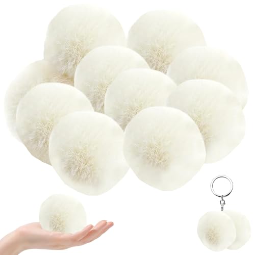 Whyzsjnclg Pompoms zum Handwerk 10pcs 3,15 Zoll weiche Pom Pom Pom Craft DIY Mini Pompom -Kugeln für Haarzubehör, Hochzeiten, Geburtstage, Weihnachtsdekoration weiße Pompons zum Handwerk von Whyzsjnclg