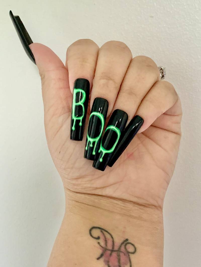 Boo Halloween Press On Nails von WickedKlaws