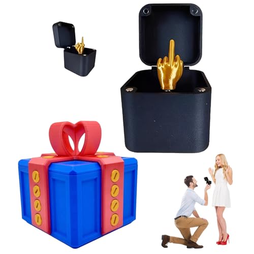 WideSmart 2 Stück Spoof-Geschenkbox,Mittelfinger Box, Annoying Gift Box, Prank Screw Surprise Box,Wirklich Nervige Geschenkbox Neuheit Geschenkpapier Box Streich Büro und Wohnkultur Fun Prank Gift von WideSmart