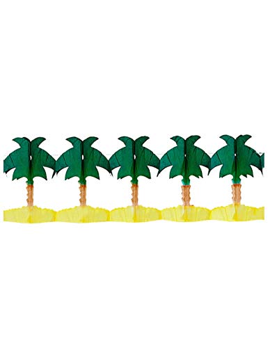 Widmann 95737 - Girlande Palme, 4 m, schwer entflammbar, Dekoration, Raumdekoration, Beachparty, Mottoparty, Karneval von W WIDMANN MILANO Party Fashion