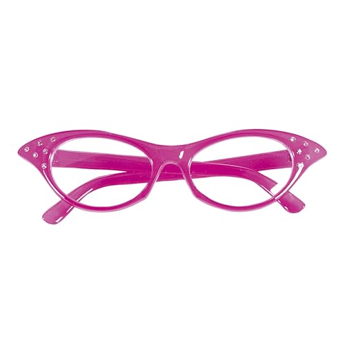 Widmann 96673 - Brille 50er Jahre, pink mit Strasssteinen, Rock´n´Roll, Twist, Karneval, Mottoparty von W WIDMANN MILANO Party Fashion