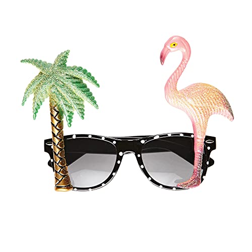 Widmann 0322F - Brille tropischer Flamingo, mit Flamingo und Palme, Hawaii, Karneval, Mottoparty von W WIDMANN MILANO Party Fashion