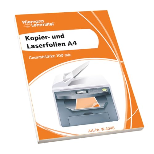 Hochwertige bedruckbare Kopier-und Laserfolien, A4 100 Stück | Wiemann Lehrmittel von Wiemann Lehrmittel