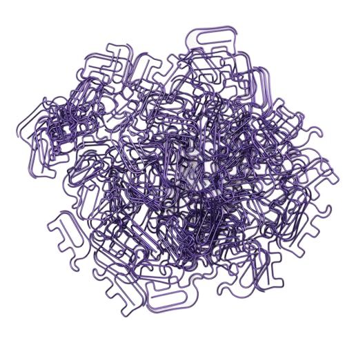 100 Stück Elefanten-Büroklammer, Büro-Büroklammern, Niedliche Büroklammer aus Edelstahl, Multifunktionale Fotoklammern mit Aufbewahrungsbox für Lesezeichen (PURPLE) von Wifehelper