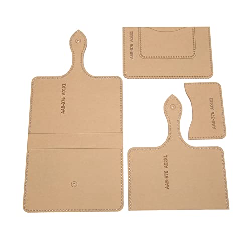 Vorlagen-Set für Basteltaschen aus Papier, Schablone für Werkzeugtaschenherstellung aus Papier, Acryl-Vorlagen-Set, Passtaschen-Vorlage mit Klaren Mustern Zum Nähen von Wifehelper