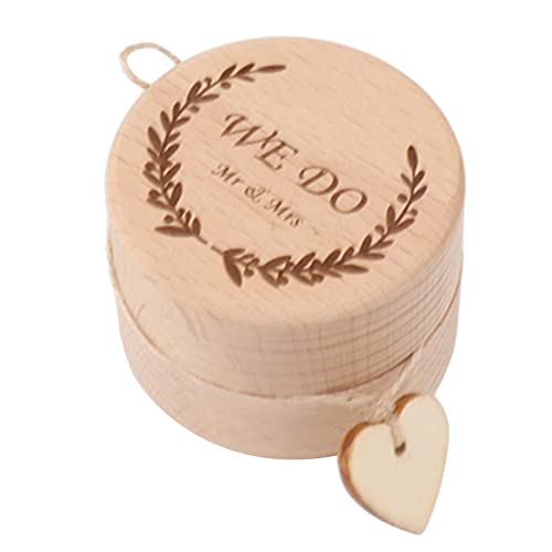 Wifehelper Exquisite Ringbox aus Holz, Ideal für Verlobungen, Hochzeiten, Klein Geschnitzt für Individuelle Schmuckherstellungssets von Wifehelper