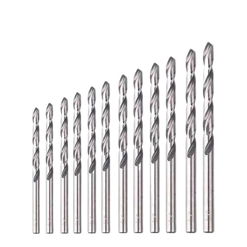 13/15/19pcs Cobalt High Speed ​​Steel Spiralbohrer Titan Bohren 6542 Edelstahl Werkzeug Set Metall Edelstahl Bohrer(13 pcs white) von Wildeep