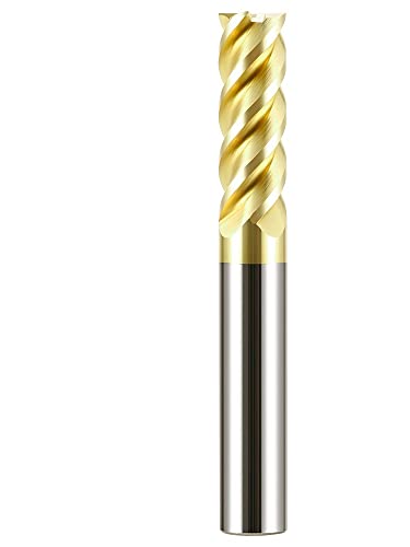 1pc 4Flutes HRC68 Hartmetall Schaftfräser Legierung Wolfram Stahl Fräser Schaftfräser CNC Schneidwerkzeuge for Edelstahl Titan Stahl(14X14DX100L-4F) von Wildeep