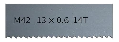 2 Stücke 9 Zoll 1575 x 13 x 0,6 mm M42 Bi-Metal-Band Sägeklinge.9 "Bandsägen Blades 13 * 0,6 * 1575 mm Schneidhartholz, weiches Metall(14Tpi) von Wildeep