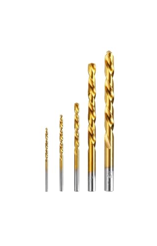 5 Stück Bohrer For Linkshänder, Gerader Schaft, Links, HSS-Spiralbohrwerkzeug, Gebrochener Bolzen, Beschädigter Schraubenausdreher, Reparatur, 3,2–8,7 Mm von Wildeep