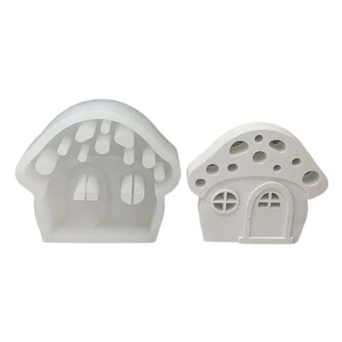 Pilzhaus Kerzenhalter Silikonform 3D Bastelzubehör Kerzenständer Gießformen von Wilgure