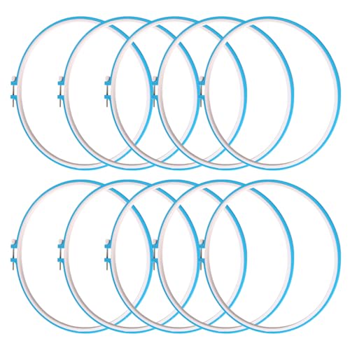 Wilgure 10 Stück Runde Stickrahmen Verstellbare Kreuze Nährahmen Stickrahmen Nähwerkzeug Für Bastelbegeisterte von Wilgure