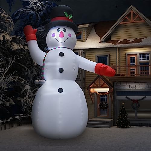 Willood Aufblasbarer Schneemann mit LED zu Weihnachten IP44 600 cm XXL von Willood