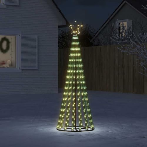 Willood LED Weihnachtsbaum Kegelförmiger Metall Weihnachtsbaum Weihnachtsdekoration Außen Weihnachtsbaum mit 275 St. LEDs Warmweiß 180 cm von Willood