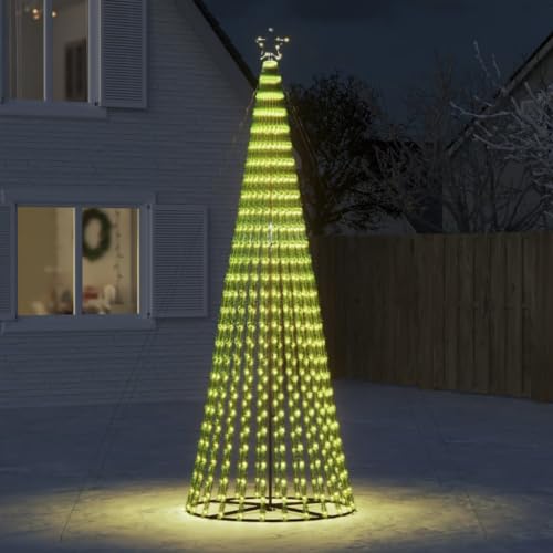 Willood LED Weihnachtsbaum Kegelförmiger Metall Weihnachtsbaum Weihnachtsdekoration Außen Weihnachtsbaum mit 688 St. LEDs Warmweiß 688 cm von Willood