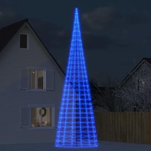 Willood LED-Weihnachtsbaum für Fahnenmast 3000 LEDs Blau 800 cm von Willood