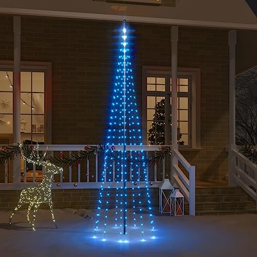 Willood LED-Weihnachtsbaum für Fahnenmast Blau 310 LEDs 300 cm von Willood