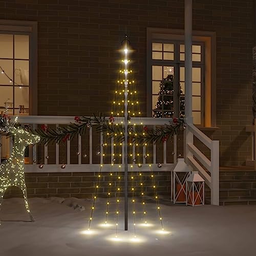 Willood LED-Weihnachtsbaum für Fahnenmast Warmweiß 108 LEDs 180 cm von Willood