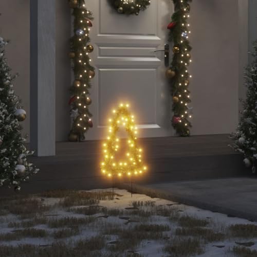 Willood LED Weihnachtsbaum mit Erdspieß 3 Stk. 50 LEDs Lichterketten Weihnachtsdekoration Gartendekoration 30 cm von Willood