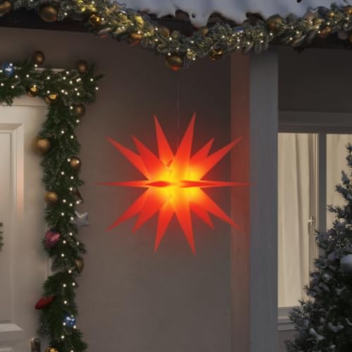 Willood LED-Weihnachtssterne 3 Stk. Faltbar Rot 10 cm von Willood