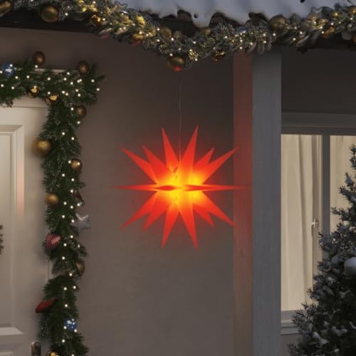 Willood LED-Weihnachtssterne 3 Stk. Faltbar Rot 57 cm von Willood