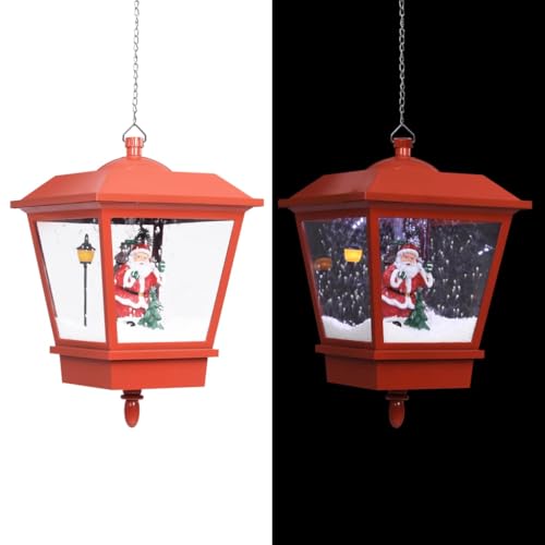 Willood Weihnachts-Hängelampe LED-Licht und Weihnachtsmann Rot 27×27×45 von Willood