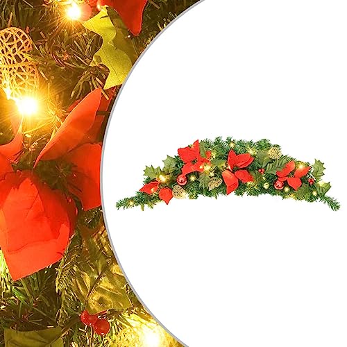 Willood Weihnachts-Türbogen mit LED-Lichtern Grün 90 cm PVC von Willood