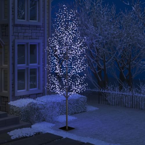 Willood Weihnachtsbaum 1200 LEDs Blaues Licht Kirschblüten 400 cm von Willood