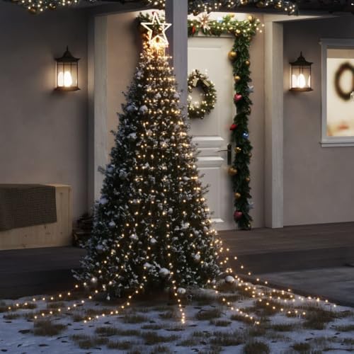 Willood Weihnachtsbaum-Beleuchtung 320 LEDs Warmweiß 375 cm von Willood