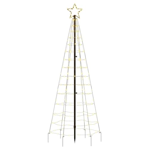 Willood Weihnachtsbaum mit Erdspießen 220 LEDs Tannenbaum mit 8 Beleuchtungsmodi Warmweiß 180cm Beleuchtet Christbaum Weihnachtsbeleuchtung Weihnachtsdeko von Willood