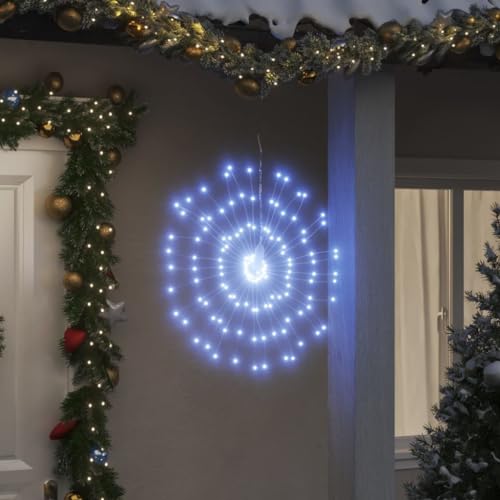 Willood Weihnachtsbeleuchtungen Feuerwerk 8 Stk. 140 LEDs Kaltweiß 17cm von Willood